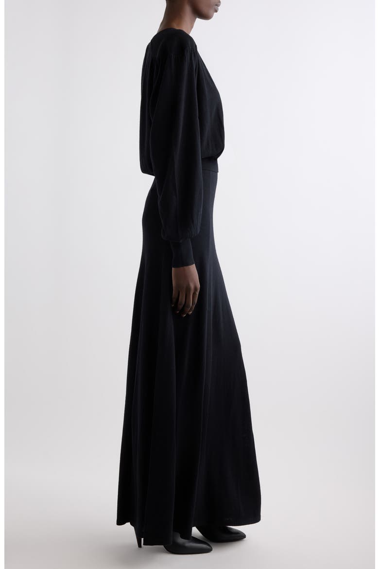 Chady Long Sleeve Maxi Dress, Alternate, color, BLACK