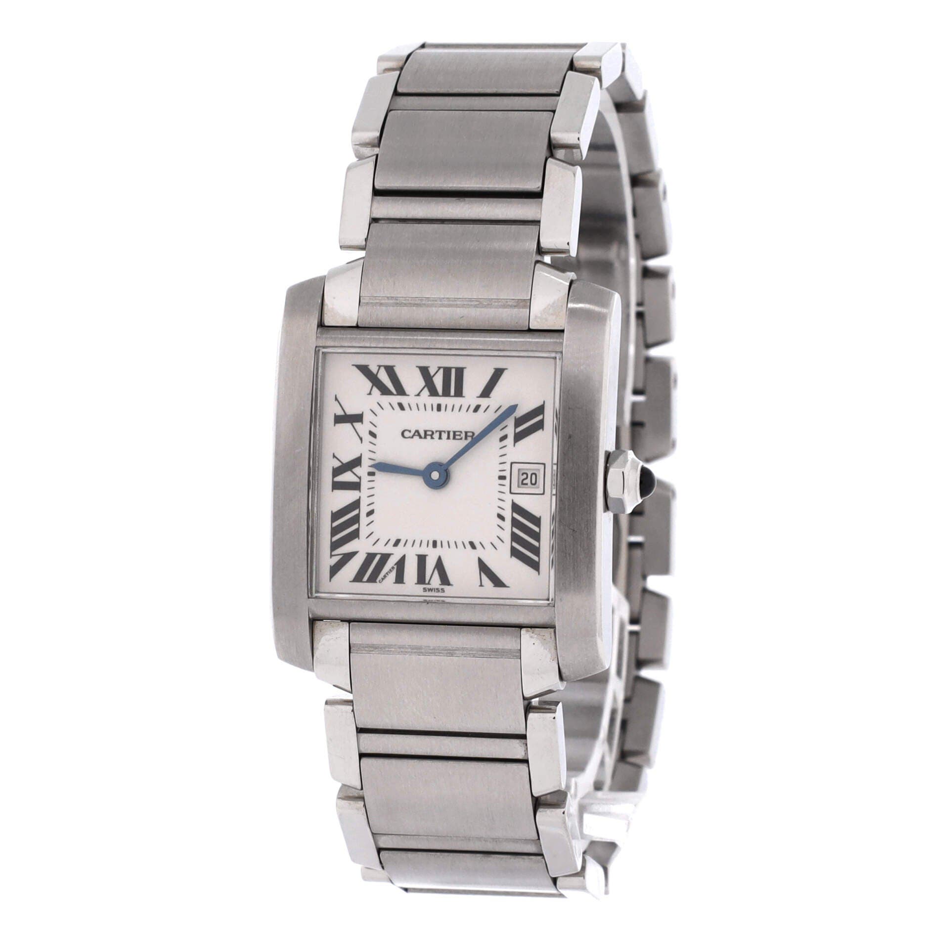 Tank Francaise Quartz Watch Stainless Steel 25, Alternate, color, Metallic Silver