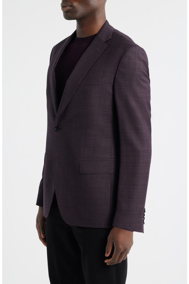 Huston Slim Fit Virgin Wool Sport Coat, Alternate, color, DARK RED