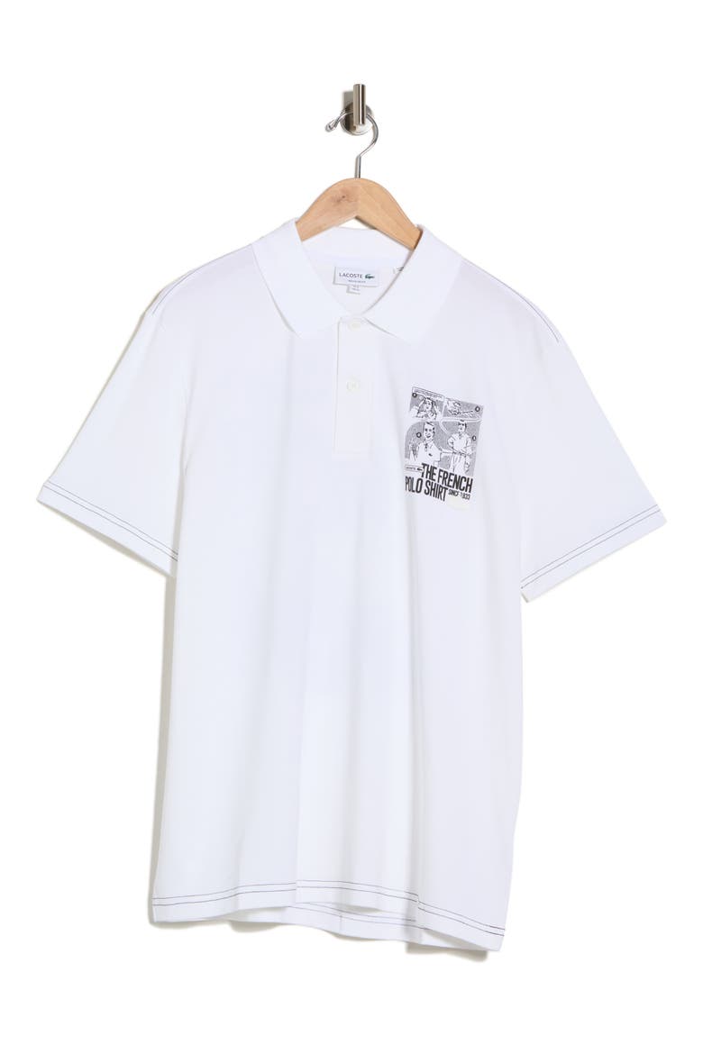 Organic Cotton Graphic Polo, Main, color, BLANC