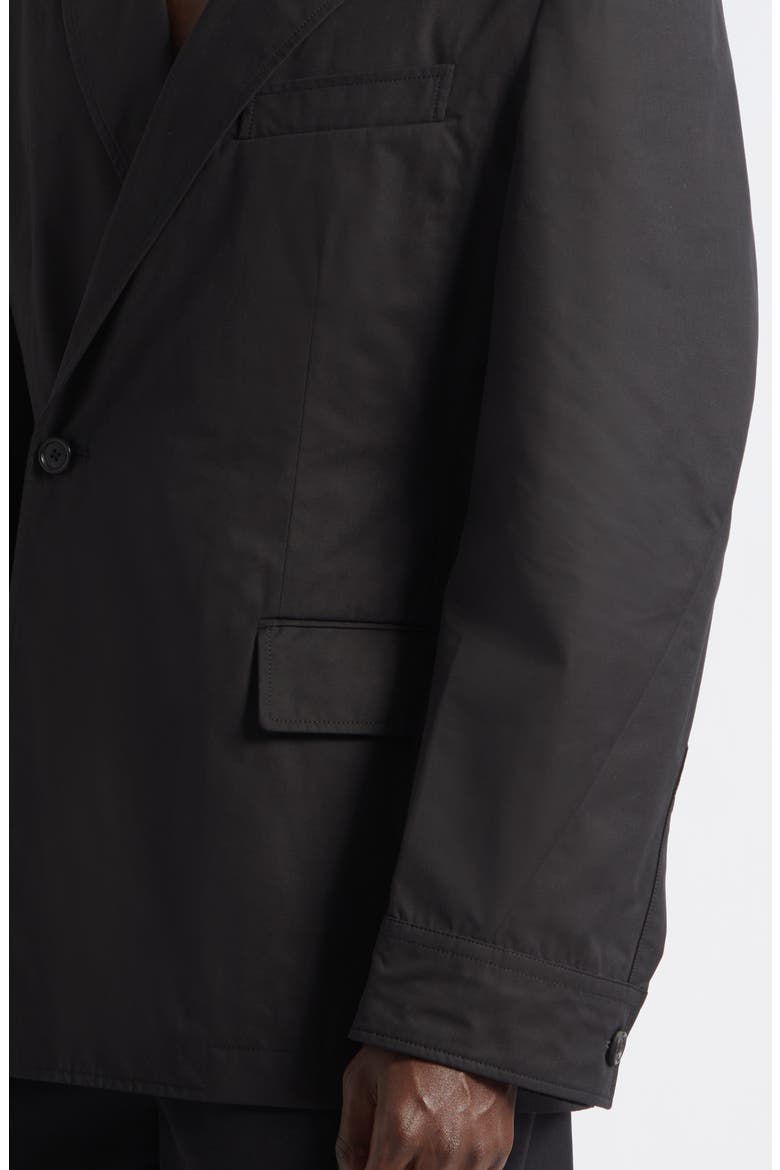 Regular Fit Couture Seam Cotton Poplin Jacket, Alternate, color, BLACK