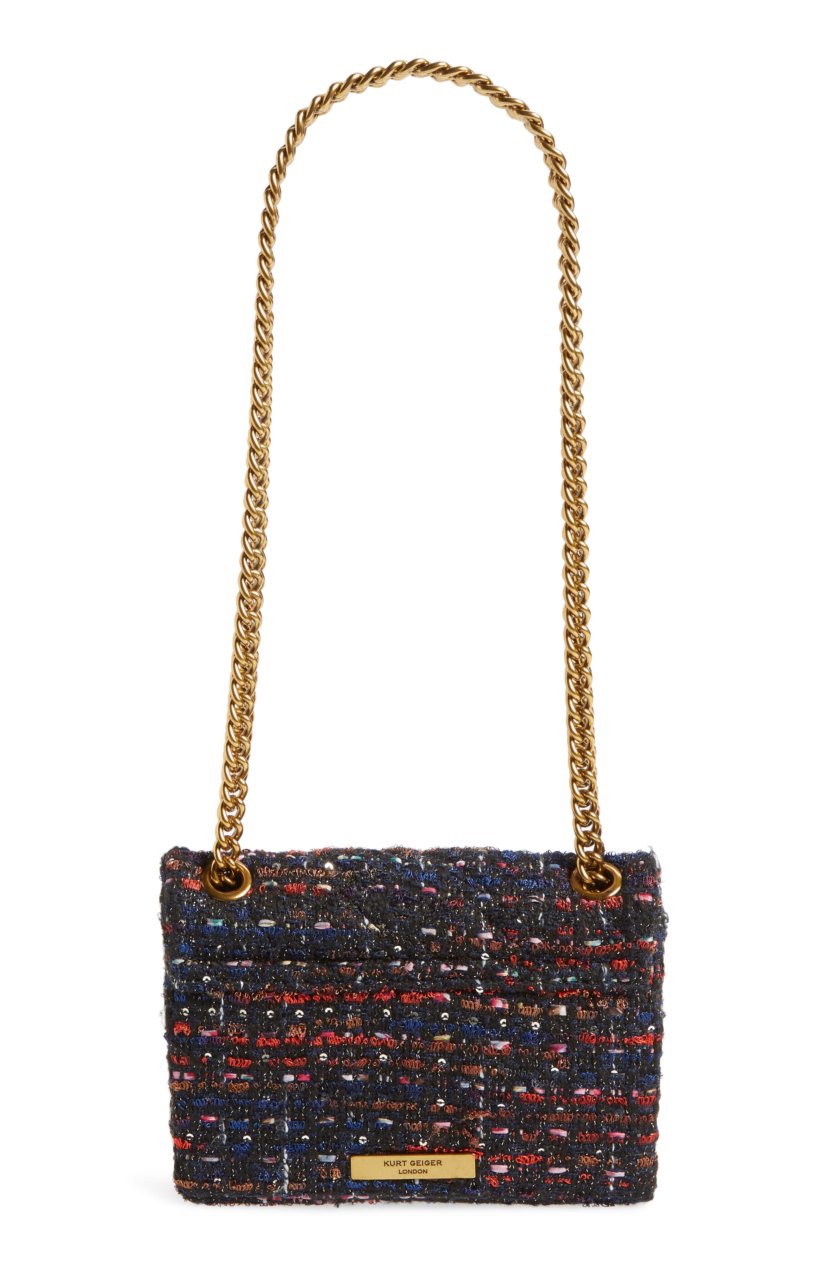 Kurt Geiger London Mini Kensington Tweed Shoulder Bag, Alternate, color, 