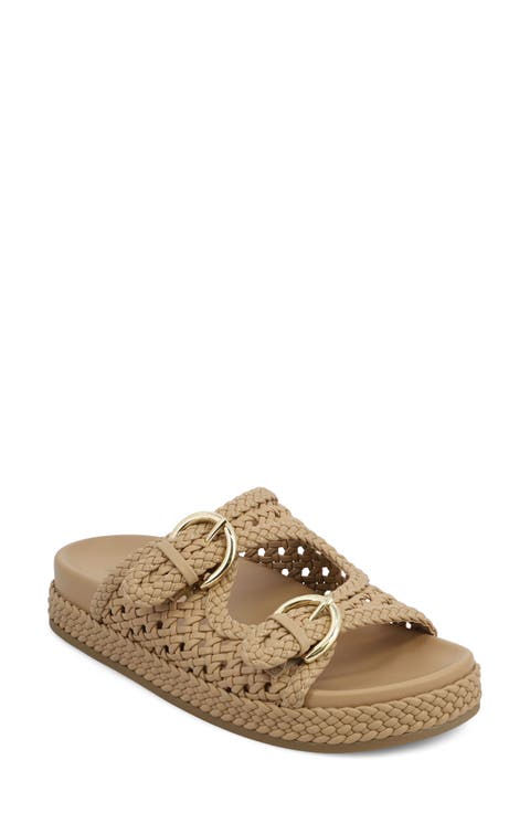 Braided Buckle Strap Platform Sandal (Women)