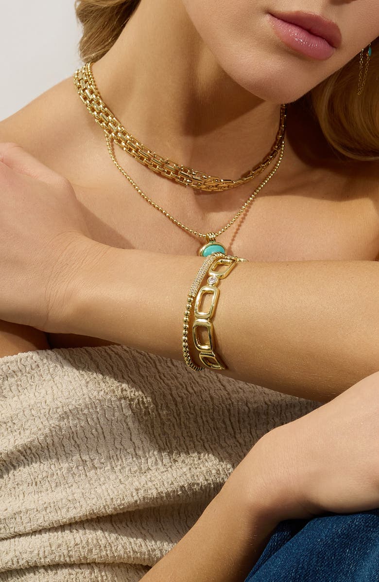 ATHRA LUXE Modern Muse Beaded Cuff Bracelet, Alternate, color, 