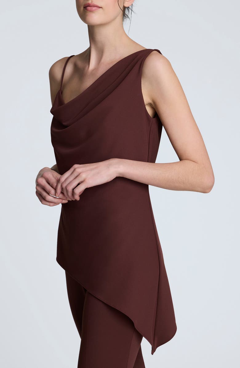 Kenneth Cole Asymmetric Drape Sleeveless Top, Alternate, color, 