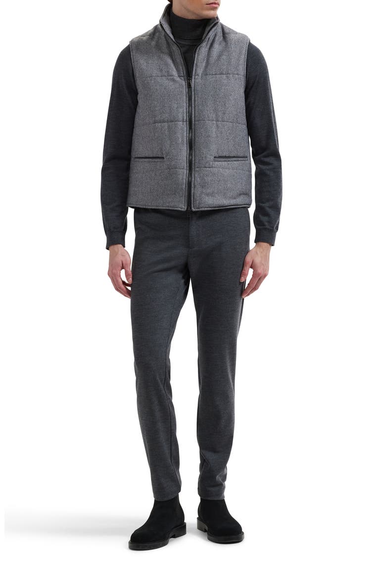 Wool Blend Padded Vest, Alternate, color, STONE