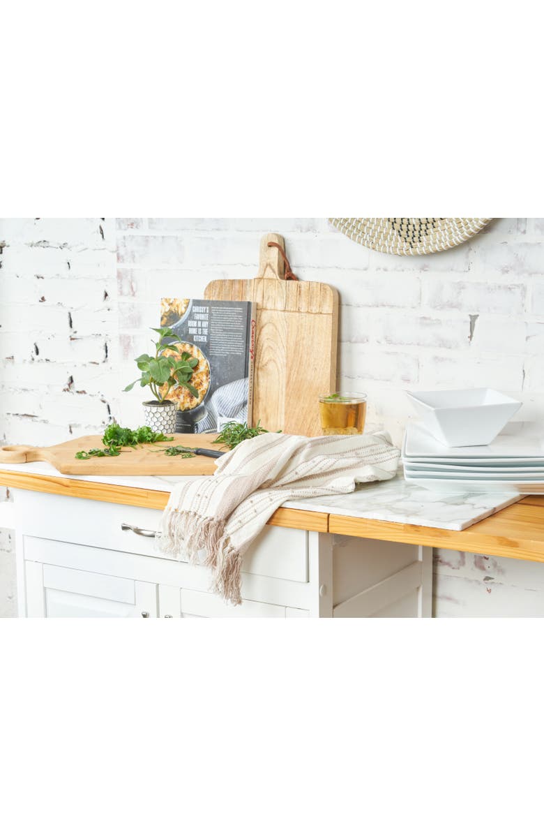 carol & frank Oriana Natural Striped Towel, Alternate, color, Brown