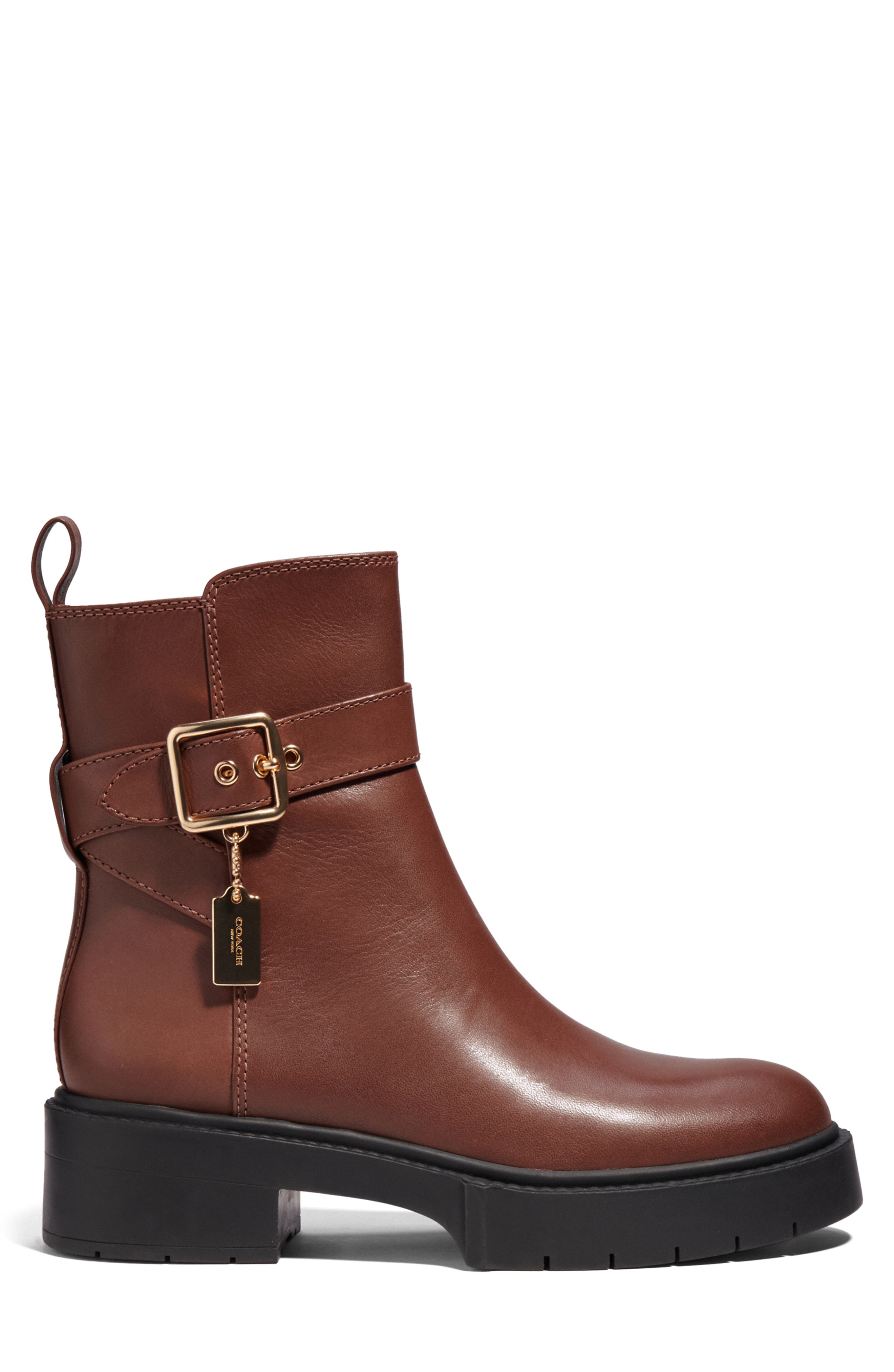 Lacey Bootie, Alternate, color, DARK SADDLE