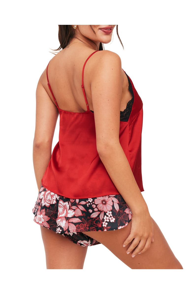 Adore Me Linny Pajama Cami & Shorts Set, Alternate, color, Floral Black