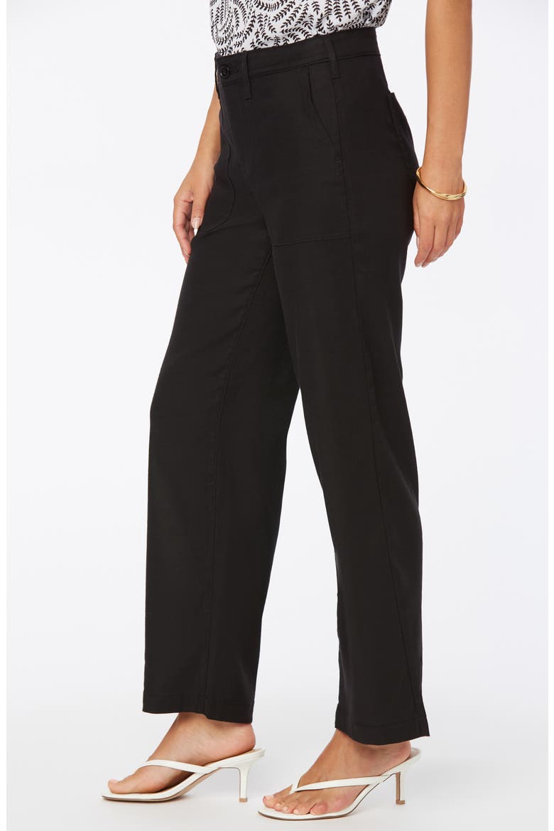 The Trouser Linen Blend Pants, Alternate, color, JET BLACK