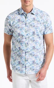 Robert Graham Short Sleeve Cotton Button-Up Shirt