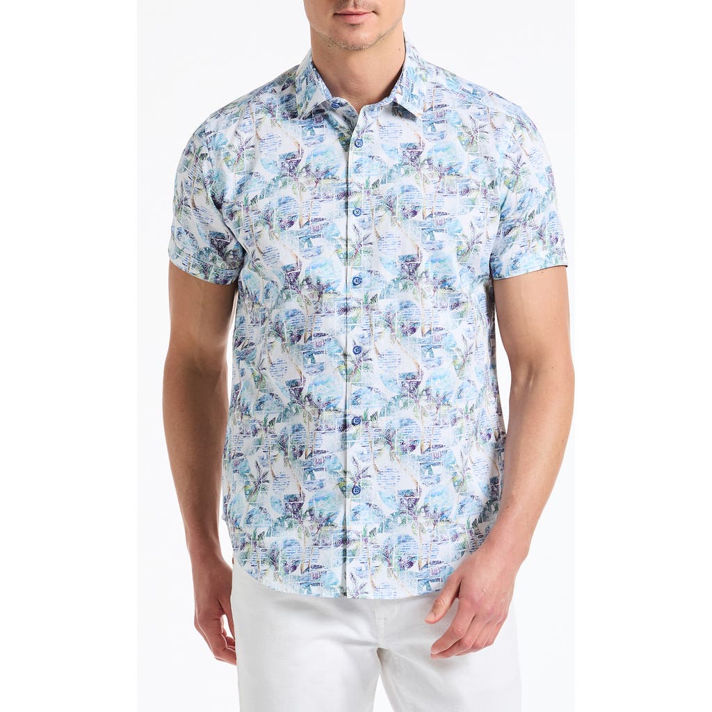 Robert Graham Short Sleeve Cotton Button-up Shirt