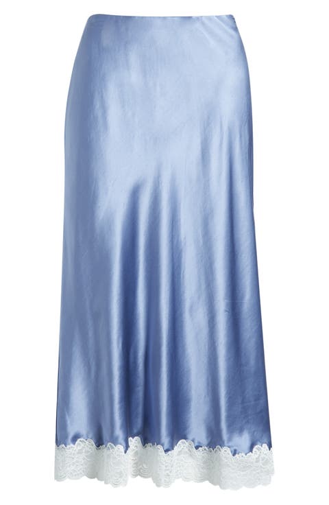 Janella Silk Blend Midi Skirt