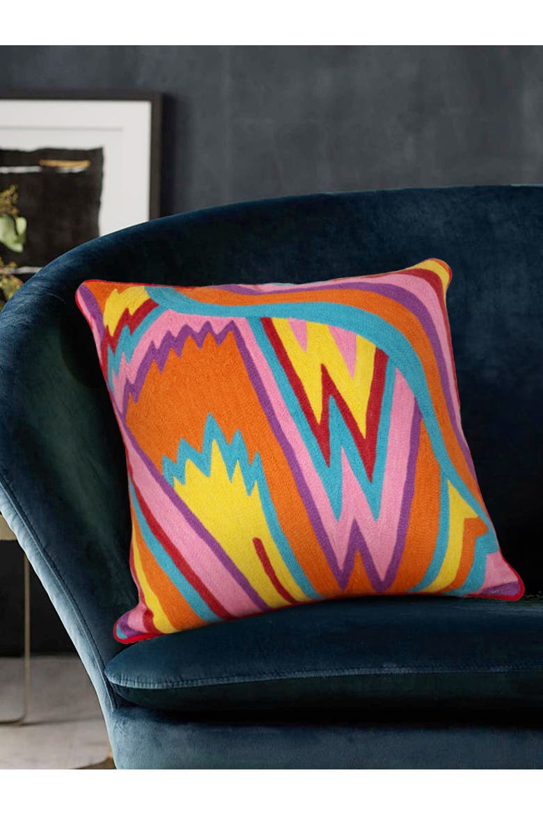 Ramona Throw Pillow Cover, Alternate, color, Multicolored