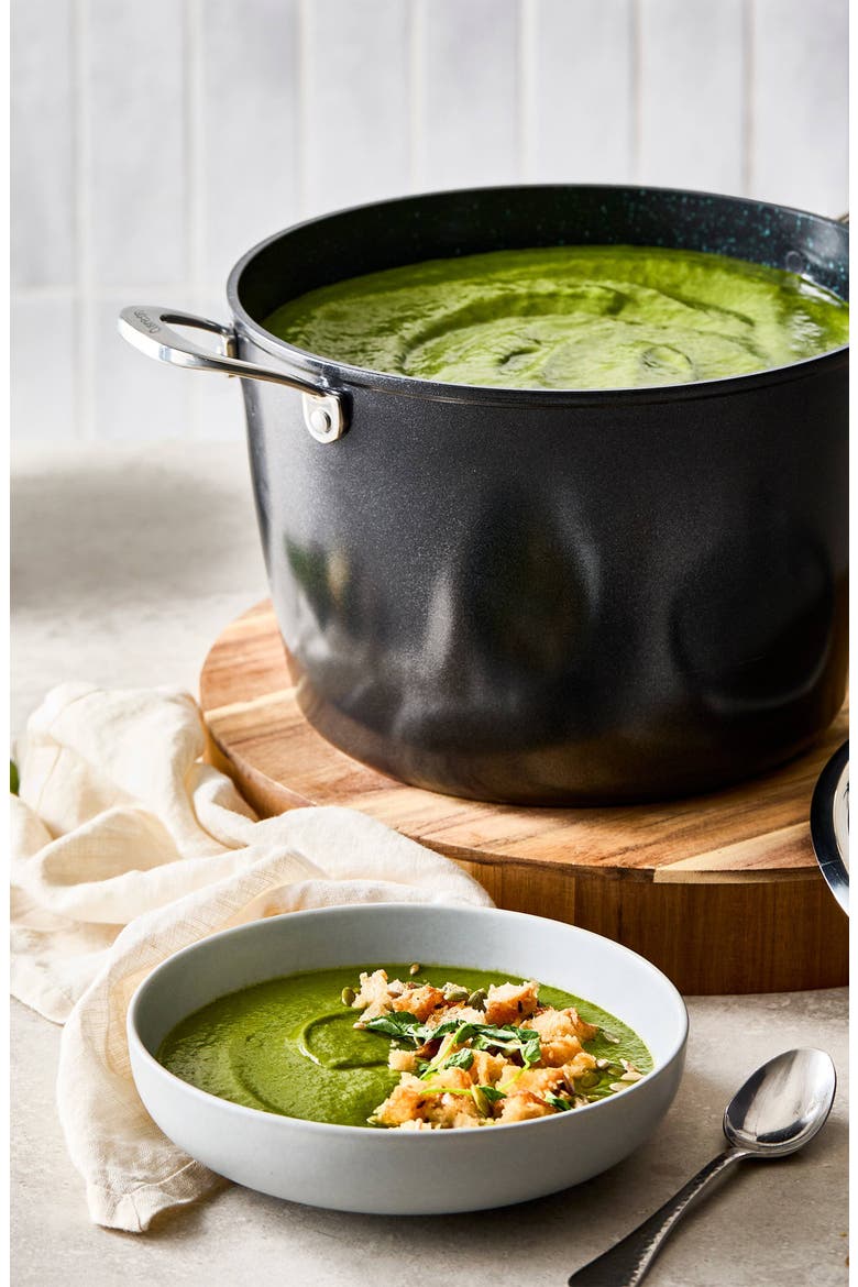 GREEN STONE™ 8.5 Qt. Stockpot with lid, Alternate, color, Black