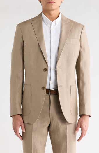 NORDSTROM RACK Solid Notch Lapel Linen Sport Coat