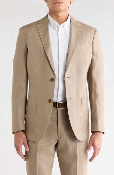 NORDSTROM RACK Solid Notch Lapel Linen Sport Coat