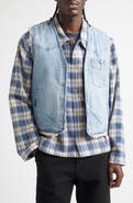 STOCKHOLM SURFBOARD CLUB Staff High Pile Fleece Lined Denim Vest
