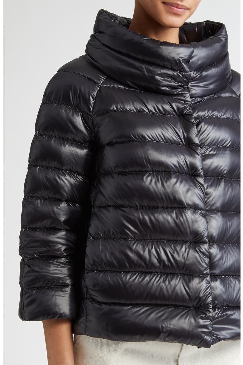 Sofia Iconic Down Crop Puffer Jacket, Alternate, color, BLACK