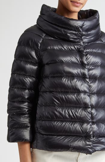 ブルゾン Herno Cropped Black Puffer Jacket Herno Sofia Iconic Down Crop Puffer Jacket | Nordstrom