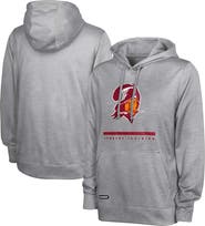 Outerstuff Men's Heather Gray Tampa Bay Buccaneers Grid Drill Streak Fleece Pullover Hoodie
