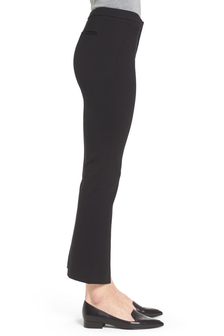 Kick Flare Knit Ankle Pants, Alternate, color, BLACK