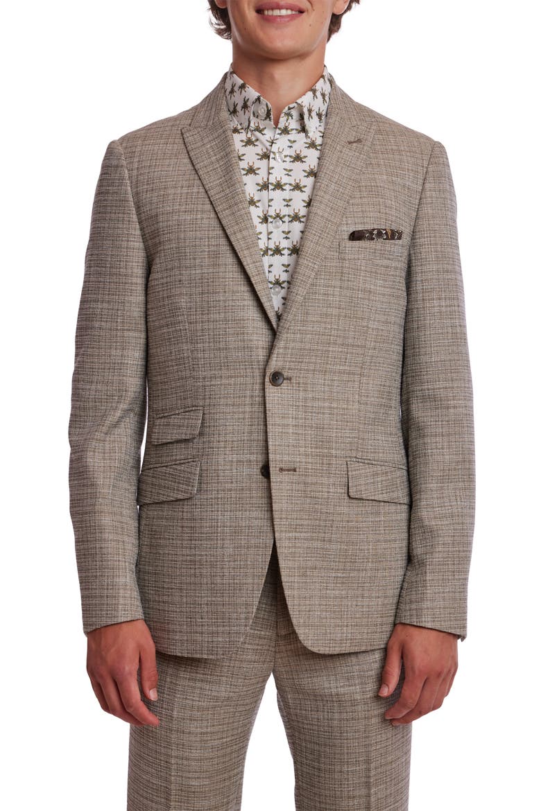 Ashton Slim Fit Sport Coat, Main, color, SAGE CREAM TEXTURE