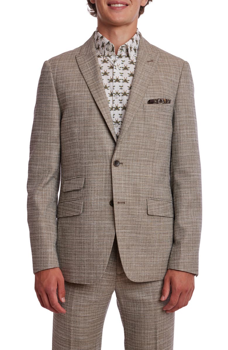 PAISLEY & GRAY Ashton Slim Fit Sport Coat, Main, color, Sage Cream Texture