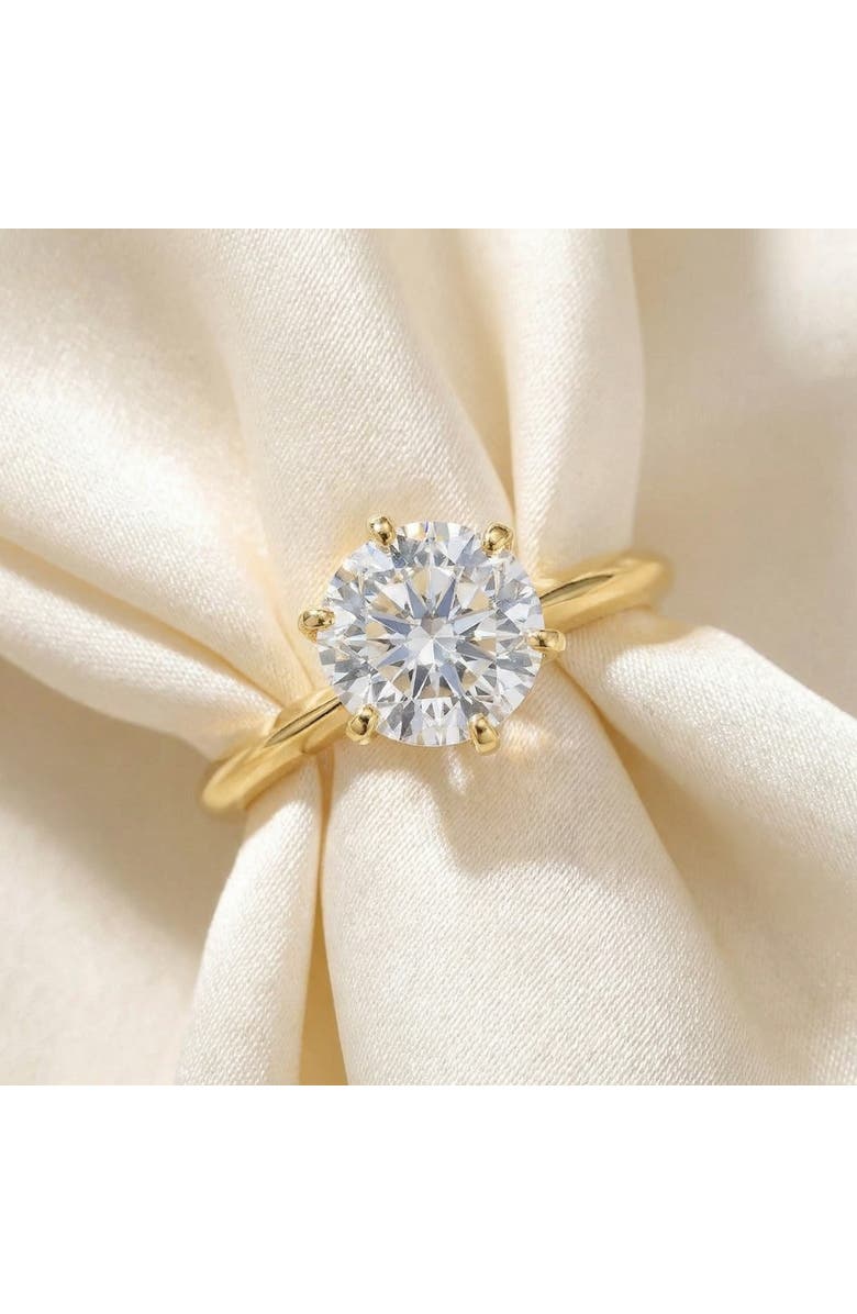 Bliss Diamond Certified 3Ct Diamond Solitaire Gold Engagement Ring Lab Grown, Alternate, color, 14K Yellow Gold