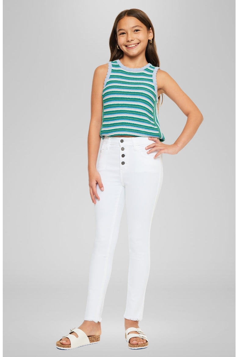 Jorja High Rise Ankle Skinny Jeans, Alternate, color, White