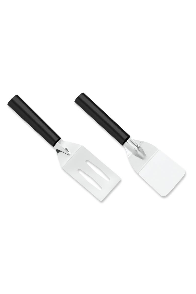 Cutlery 2-Inch Mini Server Solid Turner Spatula & 3.375-Inch Slotted Turner Spatula, Main, color, Black