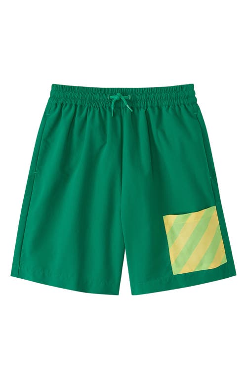 The Sunday Collective Kids' Board Shorts in Green 