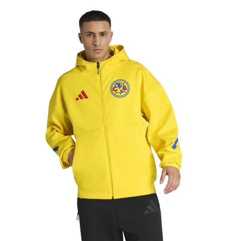 Men
s adidas Yellow Club America 2025/26 Club Anthem Full-Zip Hooded Jacket