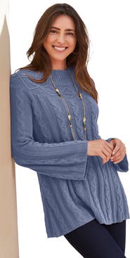 Jessica London Cable Sweater Tunic