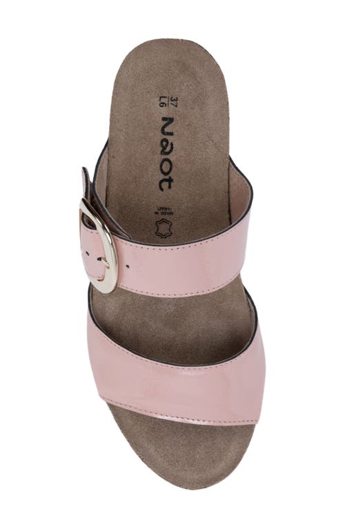 Naot Magic Wedge Sandal In Rose Patent Leather