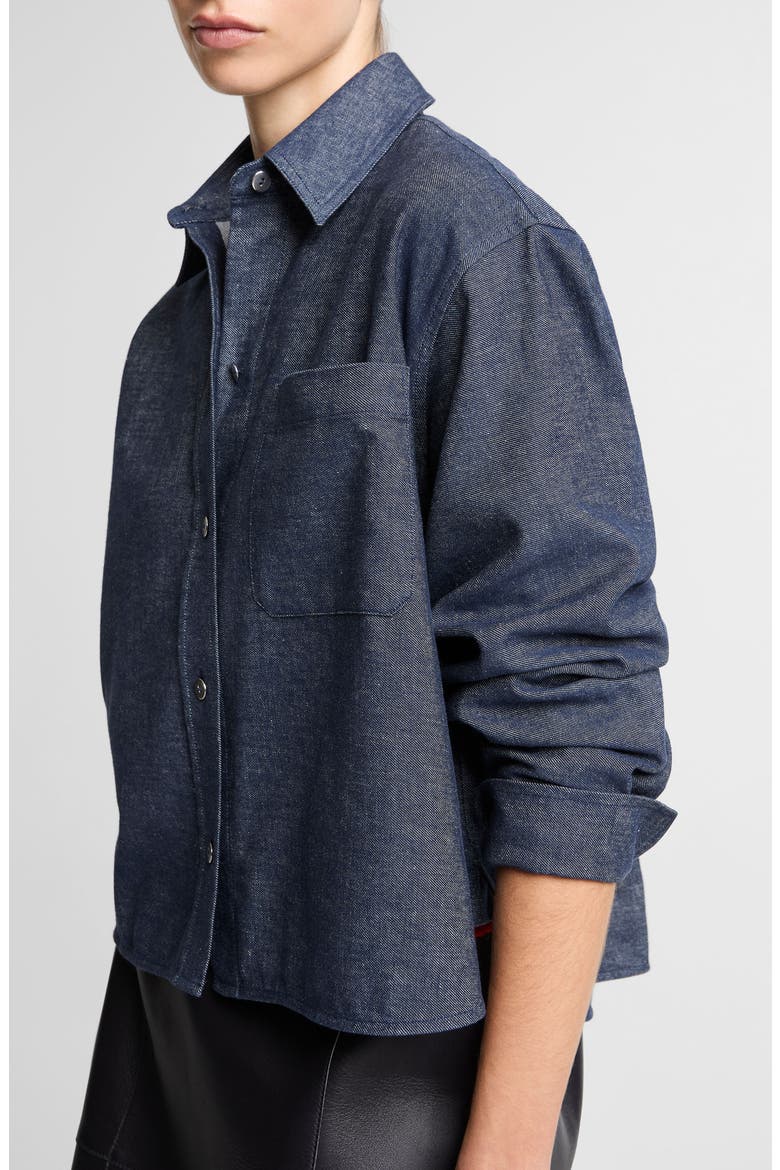 Crop Shirt, Alternate, color, INDIGO