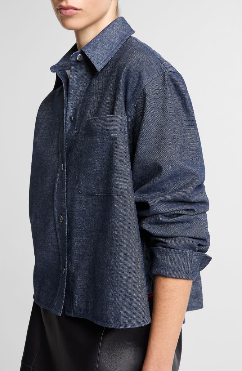 Vince Crop Shirt, Alternate, color, Indigo