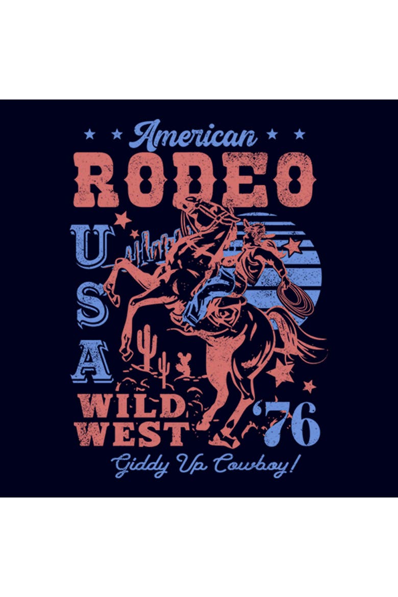 Men's Lost Gods American Rodeo Wild West  Graphic T-Shirt, Alternate, color, Navy Blue