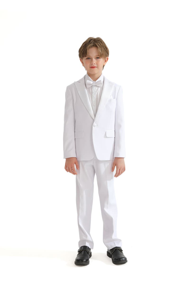 MOUSTACHE Peak Lapel Suit, Main, color, White