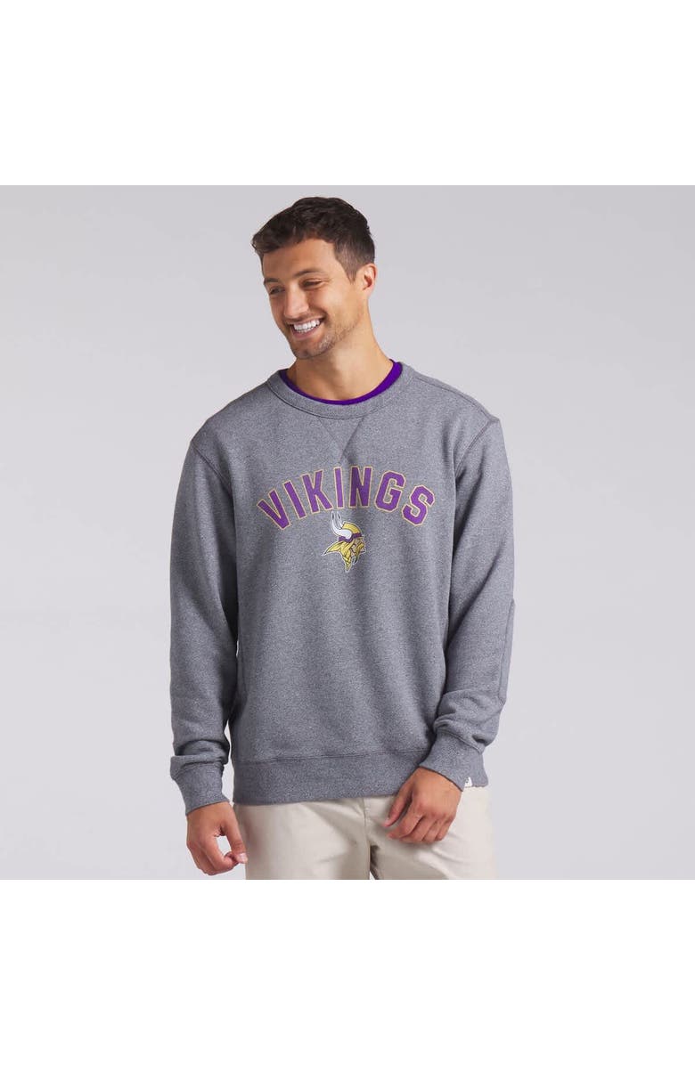 FANATICS Men's Fanatics Heather Gray Minnesota Vikings Loop Terry Pullover Sweatshirt, Alternate, color, Heather Gray