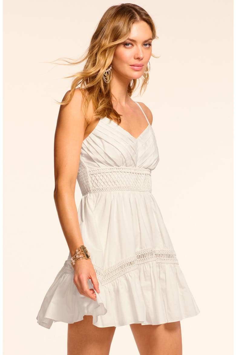 Amara Sleeveless Ruffle Minidress, Alternate, color, WHITE