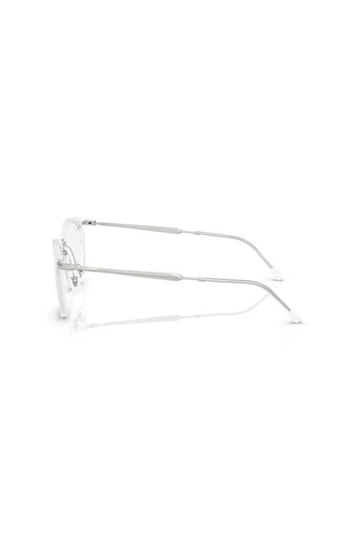 Ray Ban Ray-ban 53mm Oval Optical Glasses In Transparent