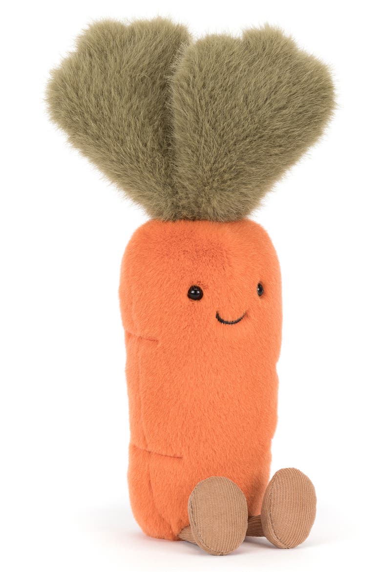 Amuseables Carrot 10.5-Inch Plushie, Main, color, ORANGE