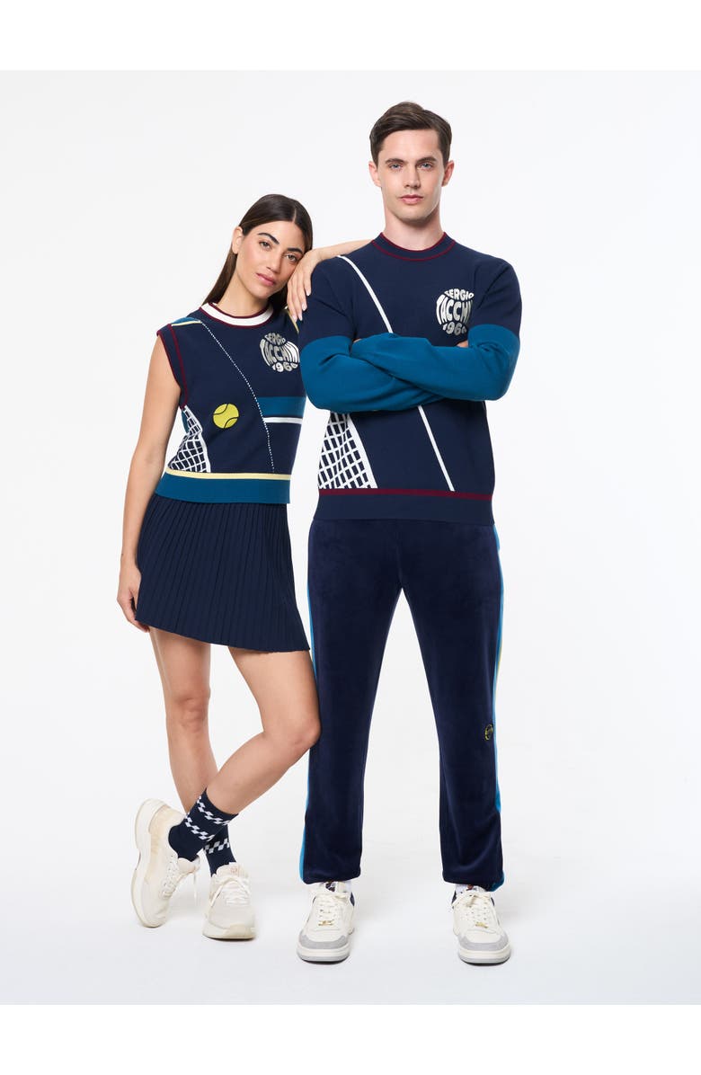 Sergio Tacchini Nota Knit Vest, Alternate, color, Maritime Blue