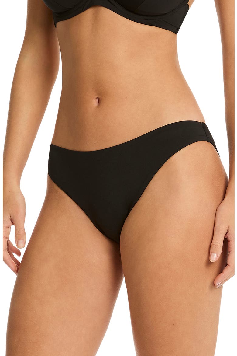 Regular Rise Bikini Bottoms, Alternate, color, BLACK