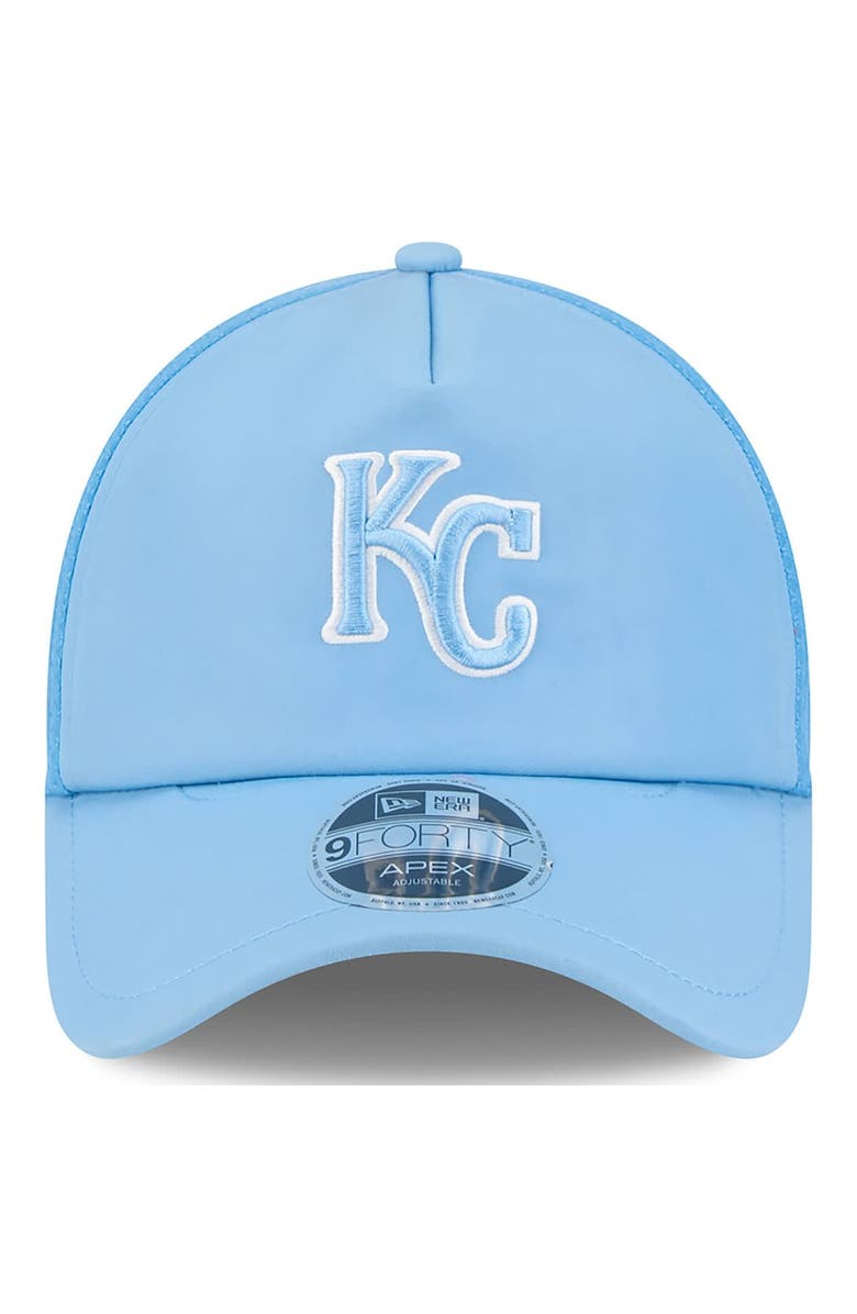 New Era Men's New Era Light Blue Kansas City Royals 2026 Batting Practice Apex 9FORTY Adjustable Trucker Hat, Alternate, color, Light Blue