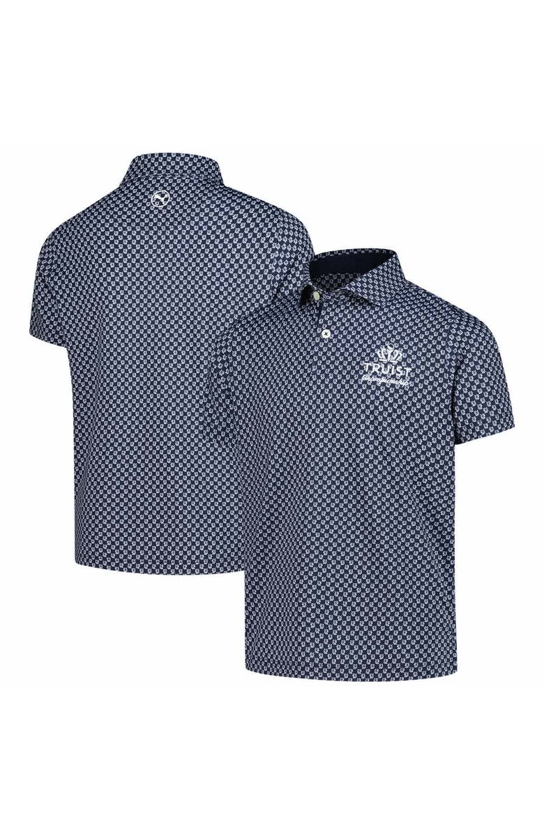 PUMA Boy's Youth Puma Navy Truist Championship Micro Floral MATTR Polo, Main, color,