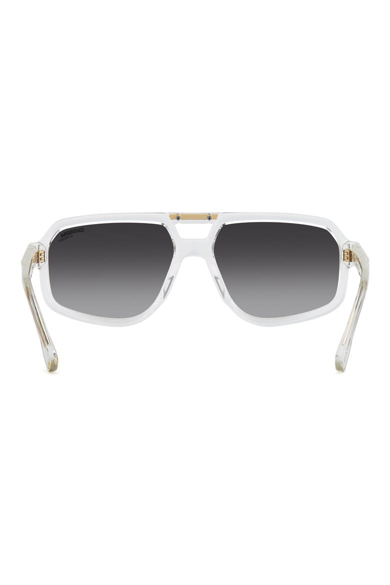 Victory 59mm Gradient Navigator Sunglasses, Alternate, color, CRYSTAL GREY / GREY GOLD