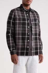 ICECREAM Jack Plaid Cotton Graphic Button-Up Shirt