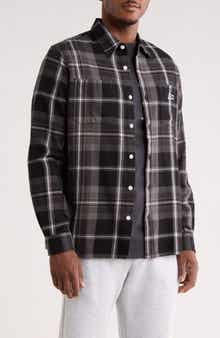 ICECREAM Jack Plaid Cotton Graphic Button-Up Shirt